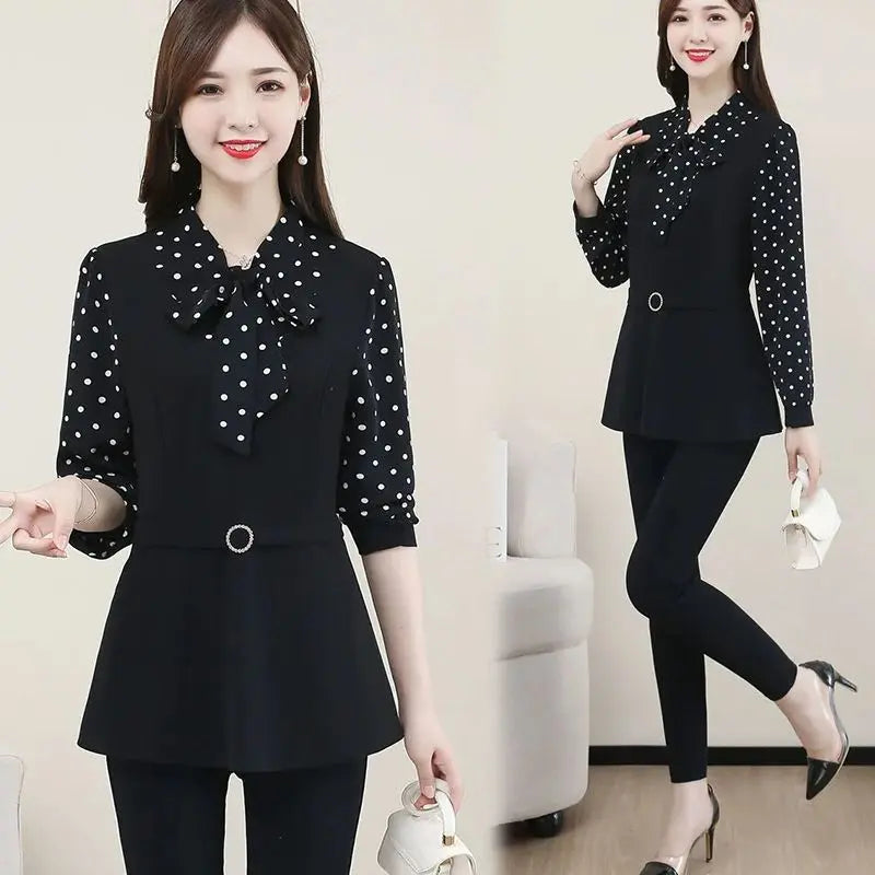 🔥HOT SALE 26.99🔥Women’s Fashionable Age-reducing Long-sleeve Blouse Fake 2-piece(49%OFF) spiyle