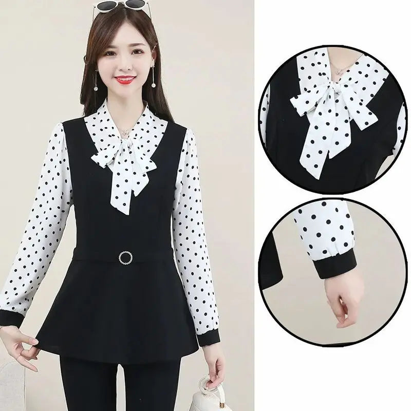 🔥HOT SALE 26.99🔥Women’s Fashionable Age-reducing Long-sleeve Blouse Fake 2-piece(49%OFF) spiyle