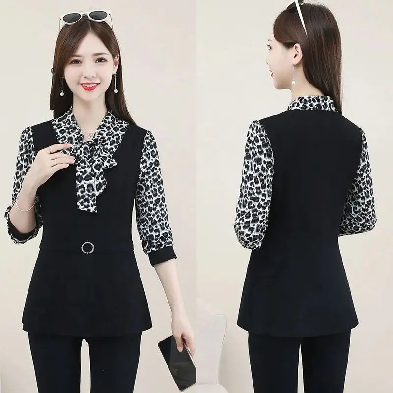 🔥HOT SALE 26.99🔥Women’s Fashionable Age-reducing Long-sleeve Blouse Fake 2-piece(49%OFF) spiyle