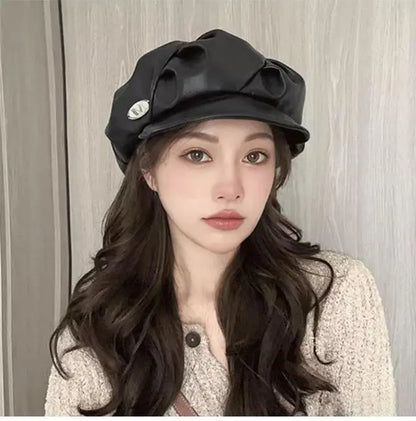 Stylish Leather Beret Hat jolieaprile11