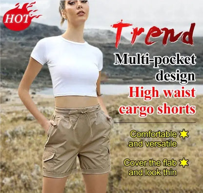 Popular High Waist Women's Cargo Shorts spiyle