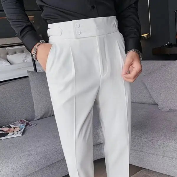 Men's Solid Color Straight Casual Trousers spiyle
