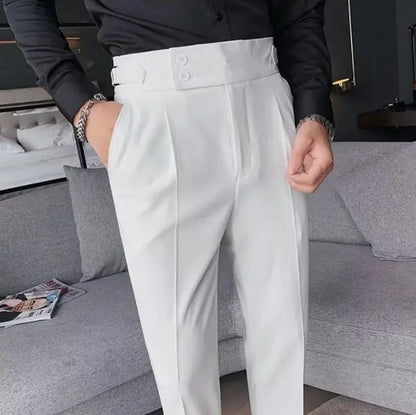 Men's Solid Color Straight Casual Trousers spiyle