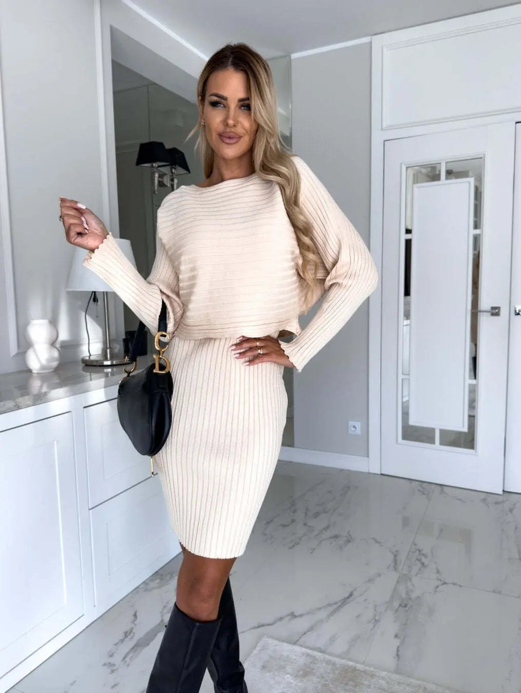 🔥HOT SALE🔥✨🥻Knit Pullover Sweater and Cami Dress Set(47%OFF) spiyle