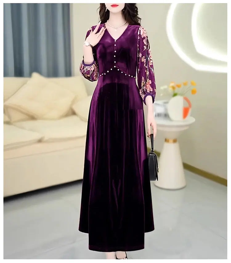 🔥Hot Sale $44.99🔥Elegant Lantern Sleeve V-Neck Midi Dress - Best Gift for Her(45%OFF) spiyle