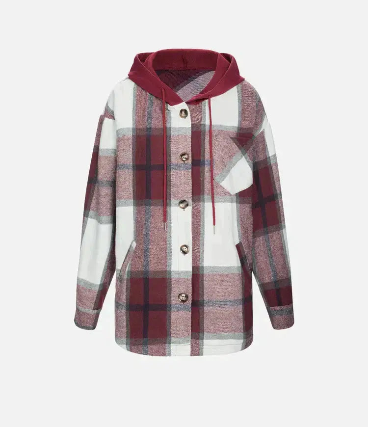 Pocket Plaid Fleece Casual Jacket - buy 2 free shipping spiyle