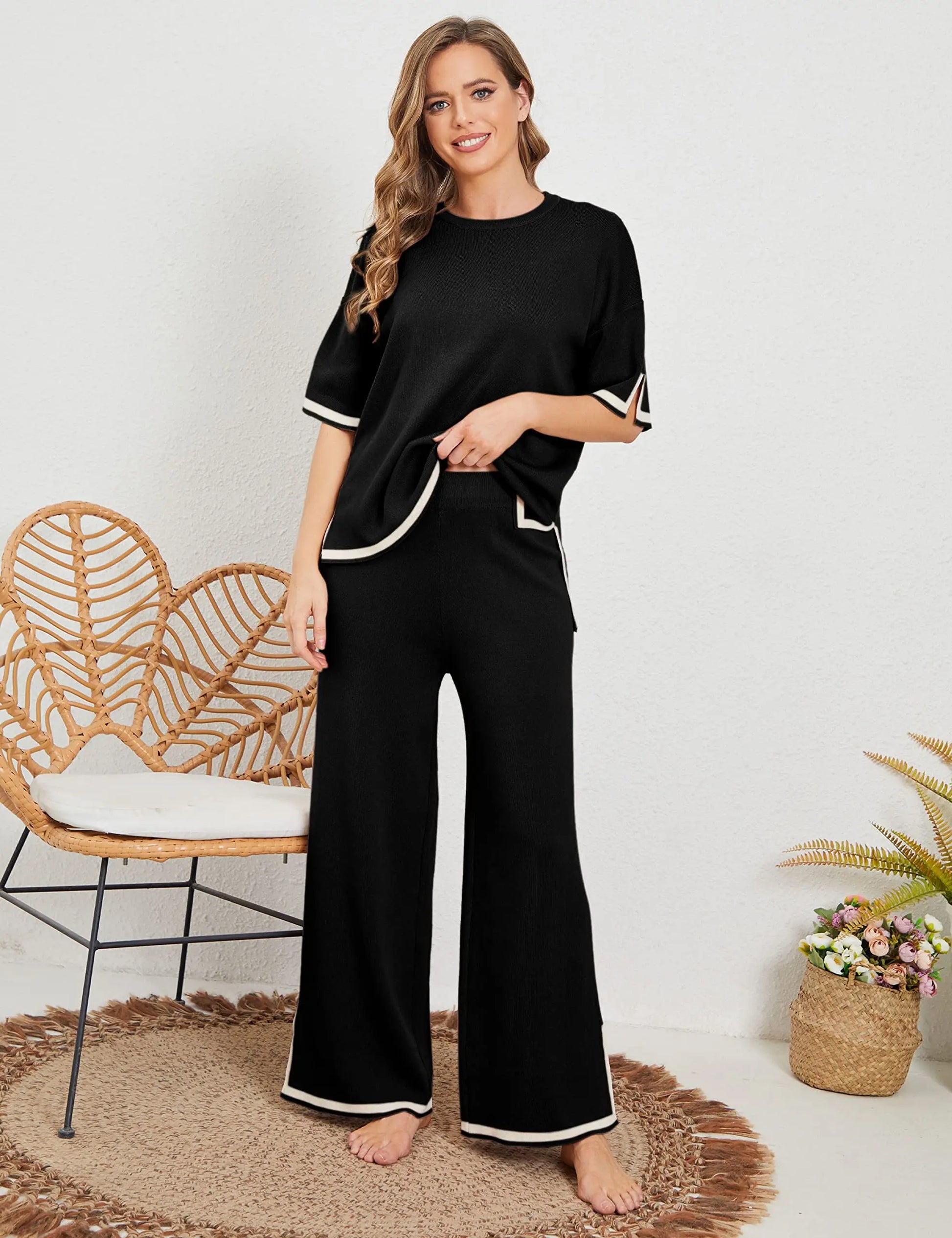 🎉New Product Launch💐– Classy Elastic Knit Lounge Set（50% OFF🔥） spiyle