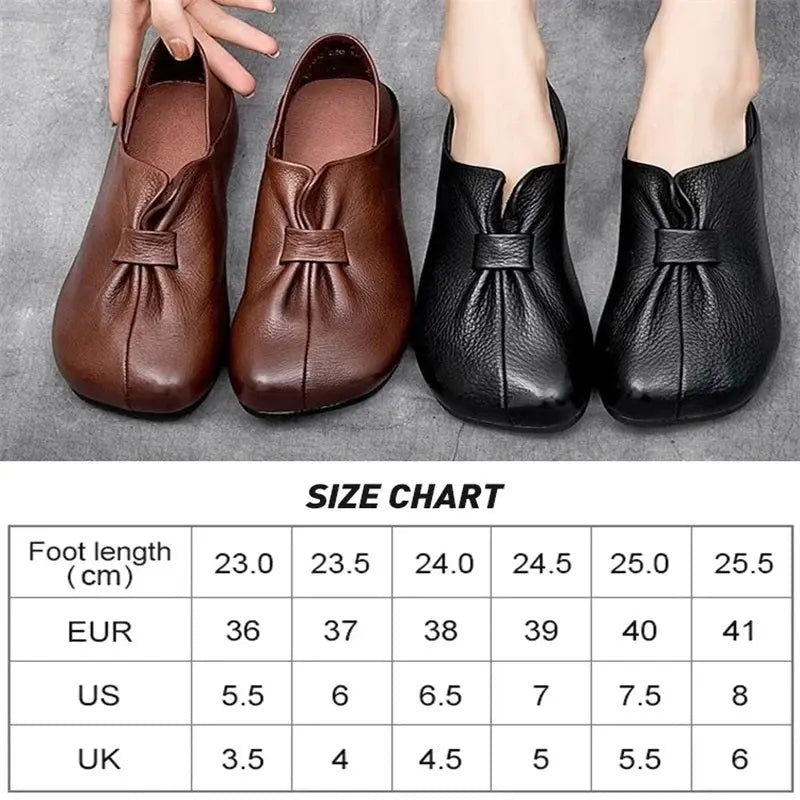 Low-Heeled Soft Sole Leather Shoes spiyle