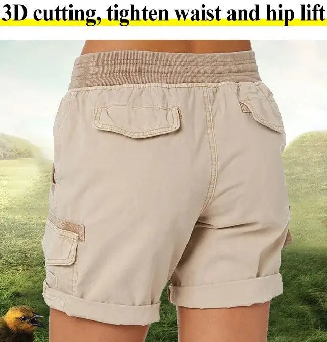 Popular High Waist Women's Cargo Shorts spiyle