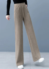 🔥✨Christmas promotion 50% OFF🎅🎁Women's Padded And Thickened Solid Color Wide-Legged Drawstring Straight Pants spiyle