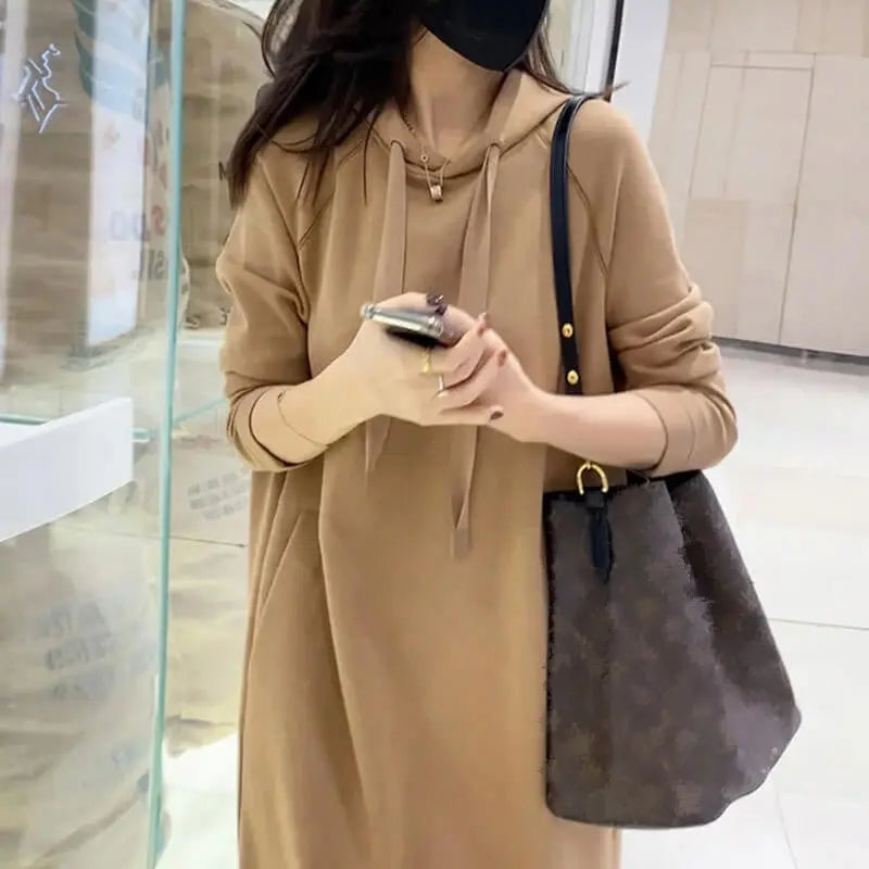 🔥🎅Hot Sale $29.99🎅🔥Women's Hooded Chic Loose Dress（40%OFF) spiyle