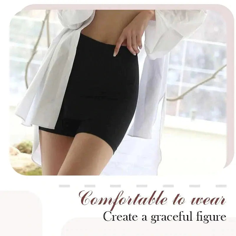 Double-layer Front Crotch Ice Silk Safety Shorts spiyle