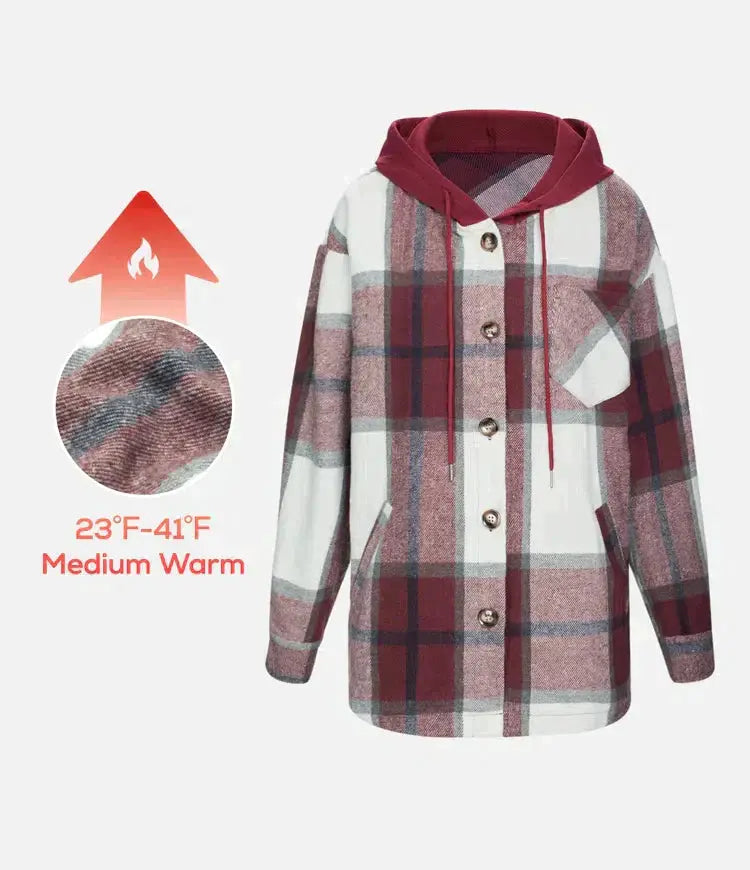 Pocket Plaid Fleece Casual Jacket - buy 2 free shipping spiyle