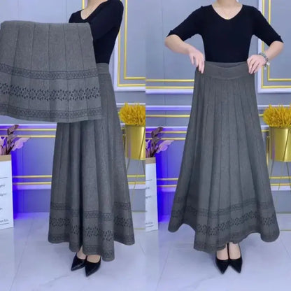 Autumn/Winter Thickened High Waist Skirt spiyle
