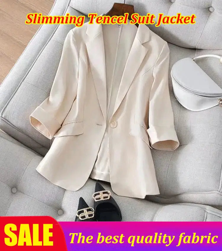 🔥HOT SALE 29.99🔥Slimming Tencel Suit Jacket(40%OFF) spiyle