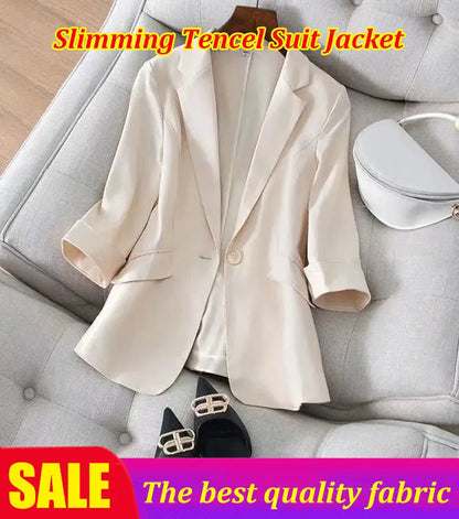 🔥HOT SALE 29.99🔥Slimming Tencel Suit Jacket(40%OFF) spiyle