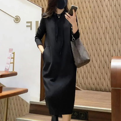 🔥🎅Hot Sale $29.99🎅🔥Women's Hooded Chic Loose Dress（40%OFF) spiyle