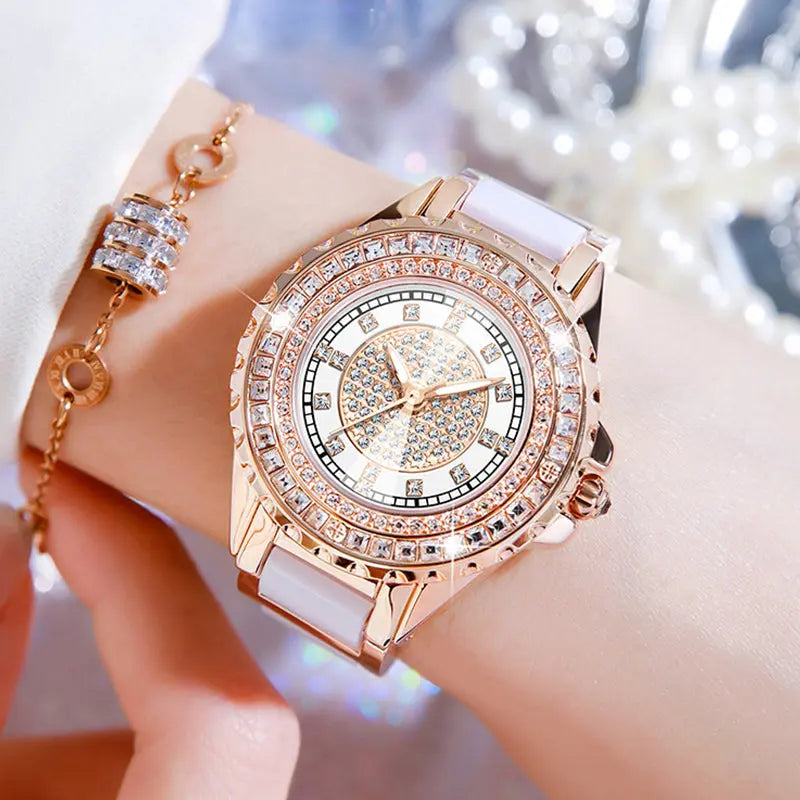 Elegant French watch encrusted with zircon jolieaprile11