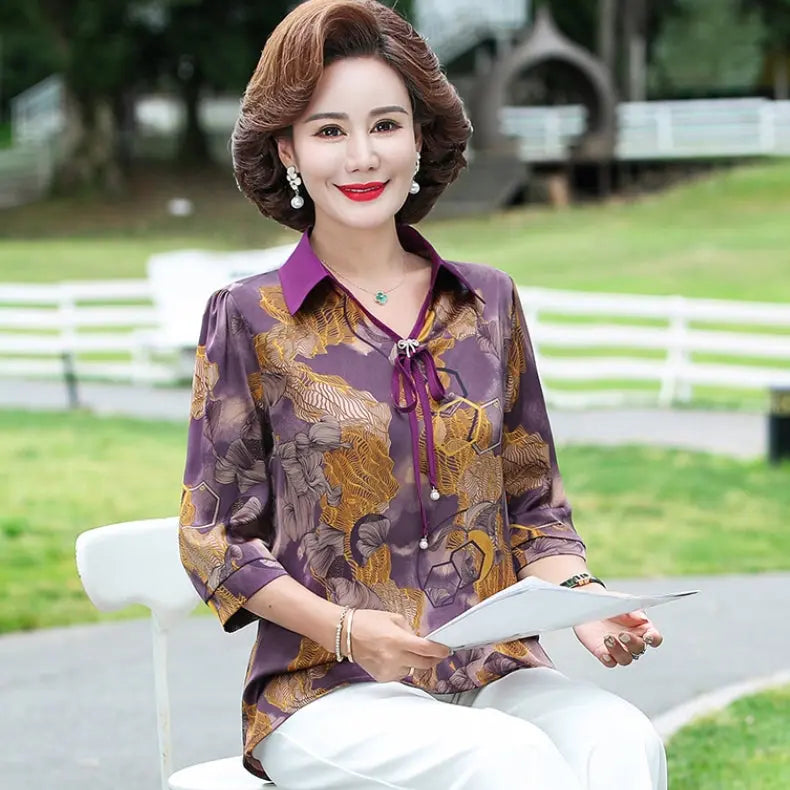 🎉New Product Launch💐– Women's Fashionable  silk shirt（40% OFF） spiyle