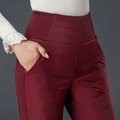 High Waist Light Down Pants spiyle