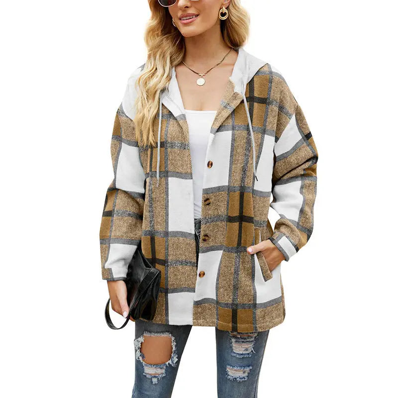 Pocket Plaid Fleece Casual Jacket - buy 2 free shipping spiyle