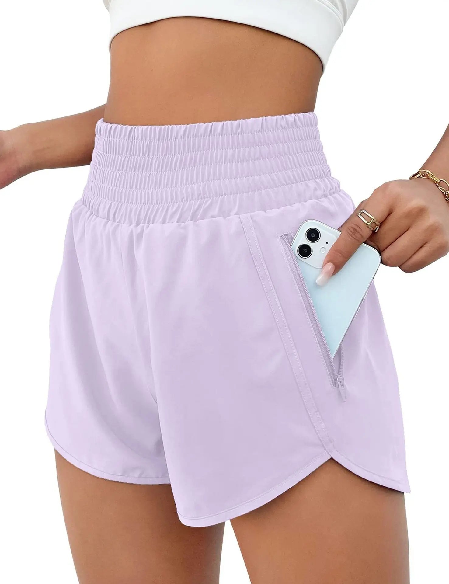 Women's Athletic Shorts High Waisted Running Shorts spiyle