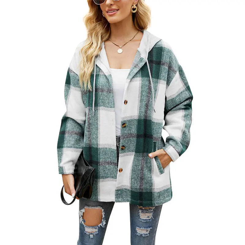 Pocket Plaid Fleece Casual Jacket - buy 2 free shipping spiyle