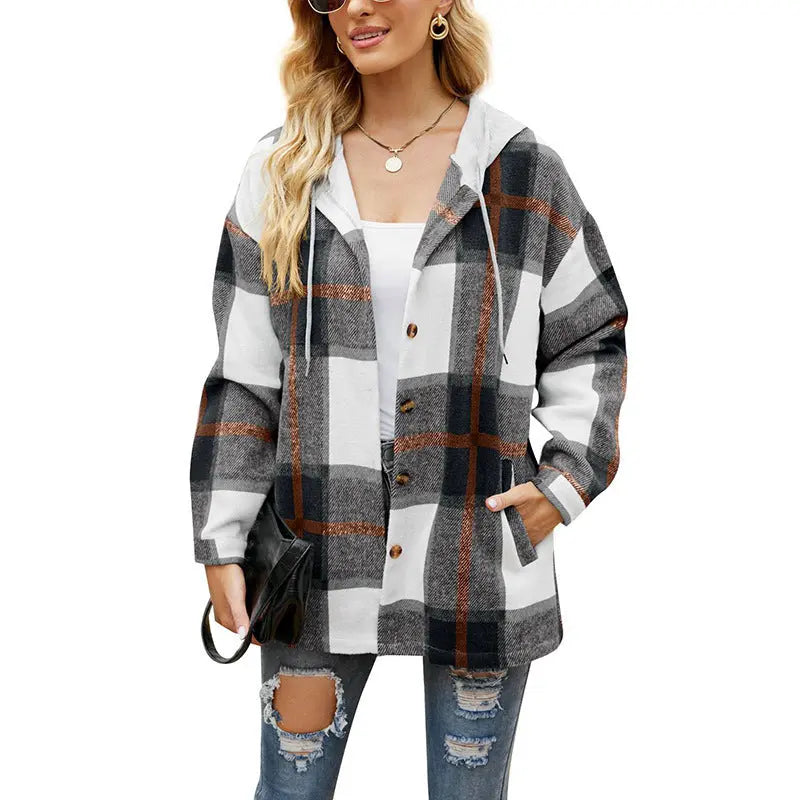 Pocket Plaid Fleece Casual Jacket - buy 2 free shipping spiyle