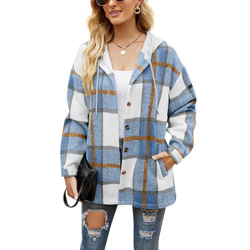 Pocket Plaid Fleece Casual Jacket - buy 2 free shipping spiyle