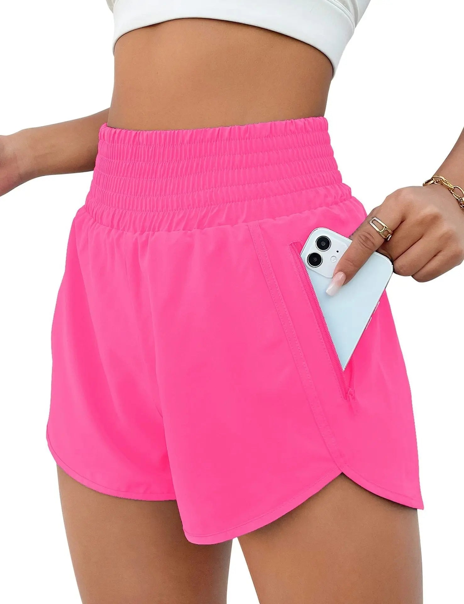 Women's Athletic Shorts High Waisted Running Shorts spiyle