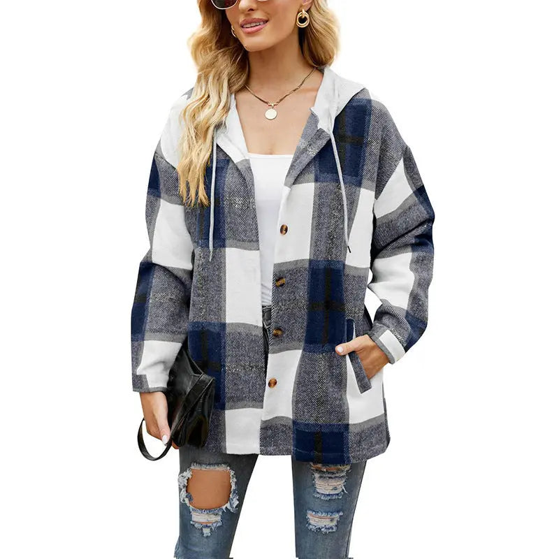 Pocket Plaid Fleece Casual Jacket - buy 2 free shipping spiyle