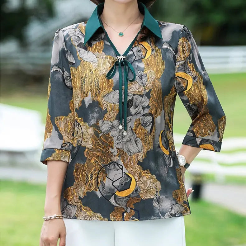 🎉New Product Launch💐– Women's Fashionable  silk shirt（40% OFF） spiyle