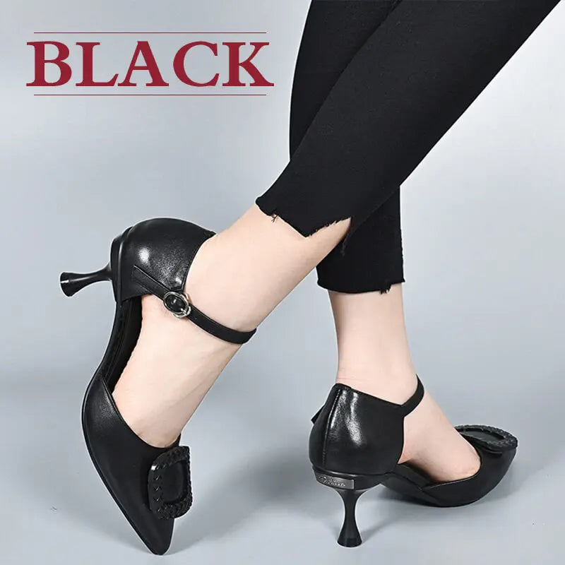 Pointed Toe High Heel Closed Toe Sandals spiyle