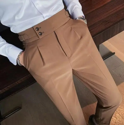 Men's Solid Color Straight Casual Trousers spiyle