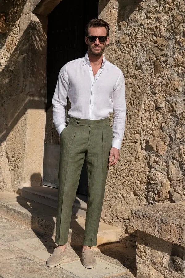 Men's Solid Color Straight Casual Trousers spiyle