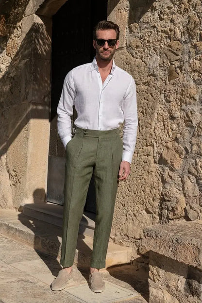 Men's Solid Color Straight Casual Trousers spiyle