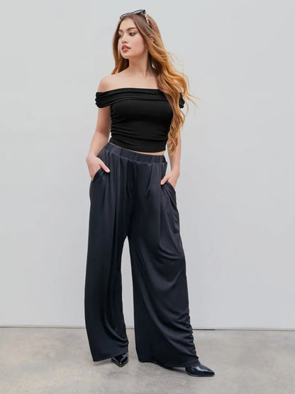 🎉New Product Launch💐– High Elastic Casual Flowy Wide Leg Pants（49%OFF🔥） spiyle