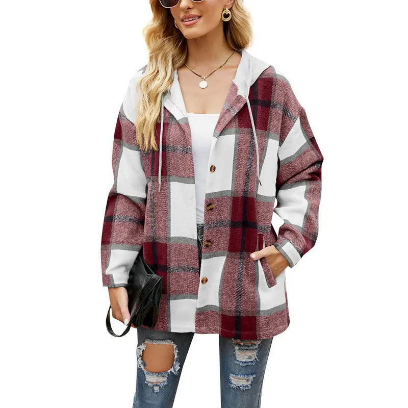 Pocket Plaid Fleece Casual Jacket - buy 2 free shipping spiyle