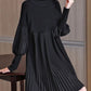 👩‍✨Plus Size Solid Color Lantern Sleeve Knit Dress/50%off spiyle