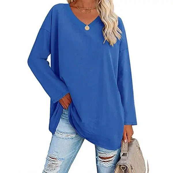 🔥HOT SALE🔥Women's loose long sleeve fashion V-neck knit top(46%OFF) spiyle