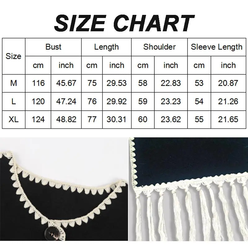 Women’s Tassel Scarf Tweed Coat spiyle