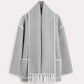Women’s Tassel Scarf Tweed Coat spiyle