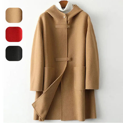 [Winter Gift For Her] Women's Hooded Double-sided Woolen Coat spiyle