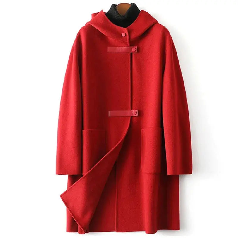 [Winter Gift For Her] Women's Hooded Double-sided Woolen Coat spiyle