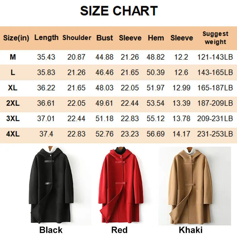 [Winter Gift For Her] Women's Hooded Double-sided Woolen Coat spiyle