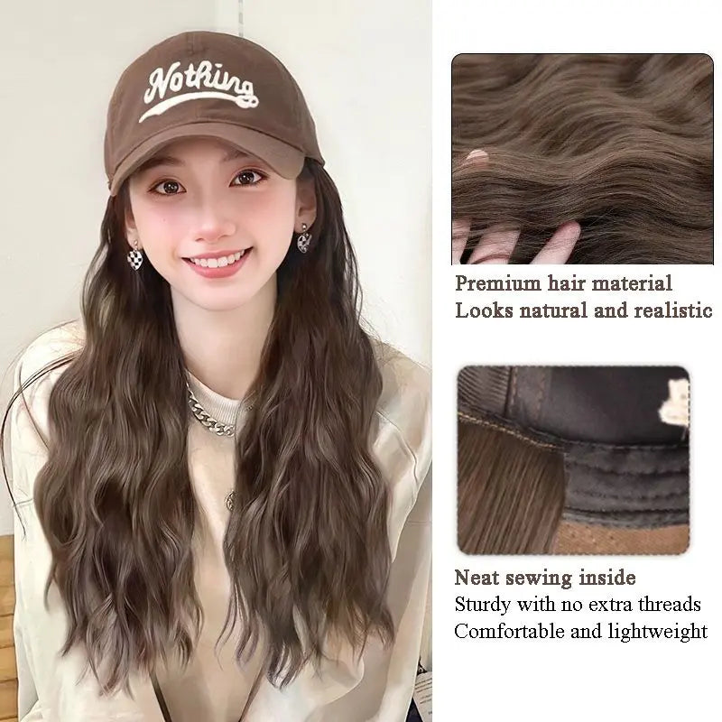 [Stylish Gift] Baseball Cap with Hair Extensions（50% OFF） jolieaprile11