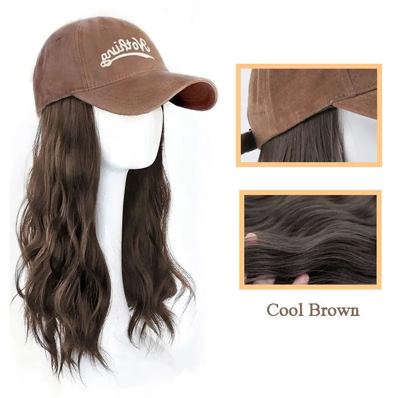 [Stylish Gift] Baseball Cap with Hair Extensions（50% OFF） jolieaprile11