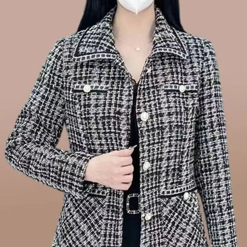 【Elegant Gift For Her】 Women's Houndstooth Print Blazer（50% OFF） spiyle