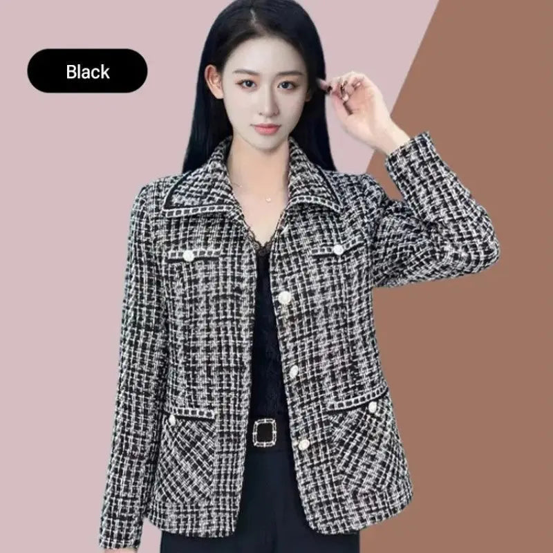 【Elegant Gift For Her】 Women's Houndstooth Print Blazer（50% OFF） spiyle