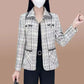 【Elegant Gift For Her】 Women's Houndstooth Print Blazer（50% OFF） spiyle